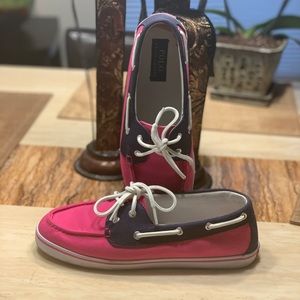 Pink and Blue Polo Canvas Shoe